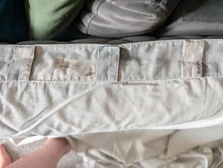 Photo of free Grey floral, lined curtains (Yaxley, Peterborough) #2