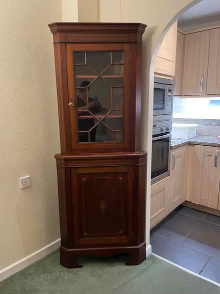 Photo of free Edwardian/victorian Antique Corner Display Cabinet (Whiddon TQ12) #4
