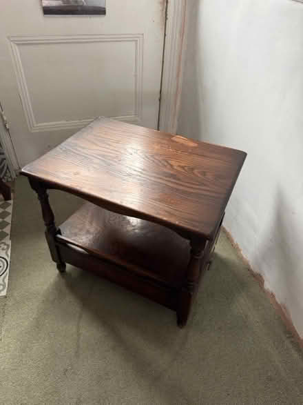 Photo of free Solid Dark Wood Side Table (Woodside SE25) #1