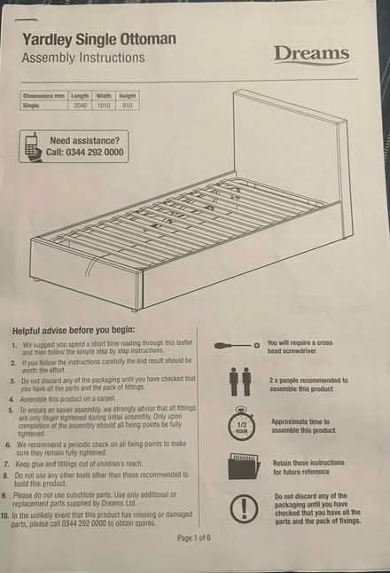 Photo of free Yardley single ottoman (Spring Park CR0) #2