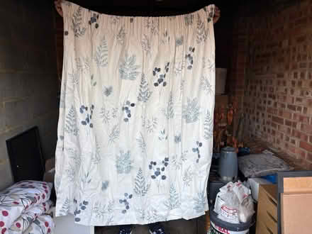 Photo of free Pair of cream and blue curtains (Cherry Hinton CB1) #1