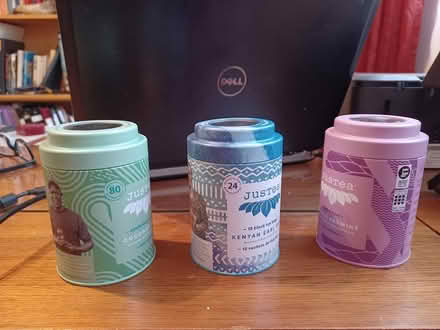 Photo of free 3 metal tea tins (near Britannia Plaza) #1
