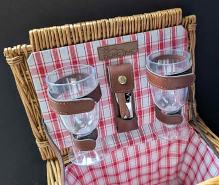 Photo of free Picnic basket w/glasses & plates (Santa Clara near Great America) #2