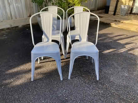 Photo of free 4 Grey Cafe Chairs (Minster Lovell OX29) #1