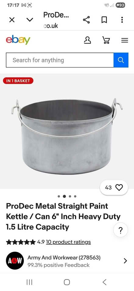 Photo of Metal paint kettle (Upton Priory SK10) #1