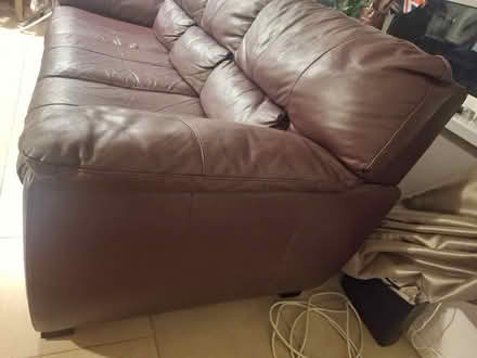 Photo of free Three seater, leather look sofa (BR5) #4