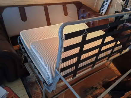 Photo of free Brown leather sofa bed (SCS) (Bwlchgwyn/Gwynfryn - Wrexham) #2