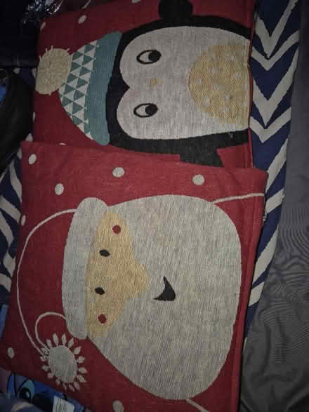 Photo of free 2 xmas cushions (Medway/kent) #1