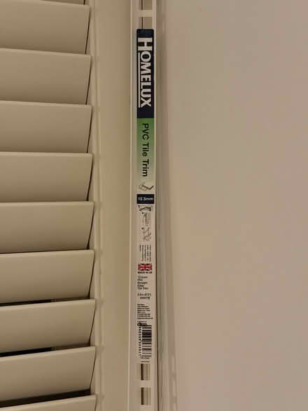 Photo of free PVC tile trim 2.5m white (Holborn) #1