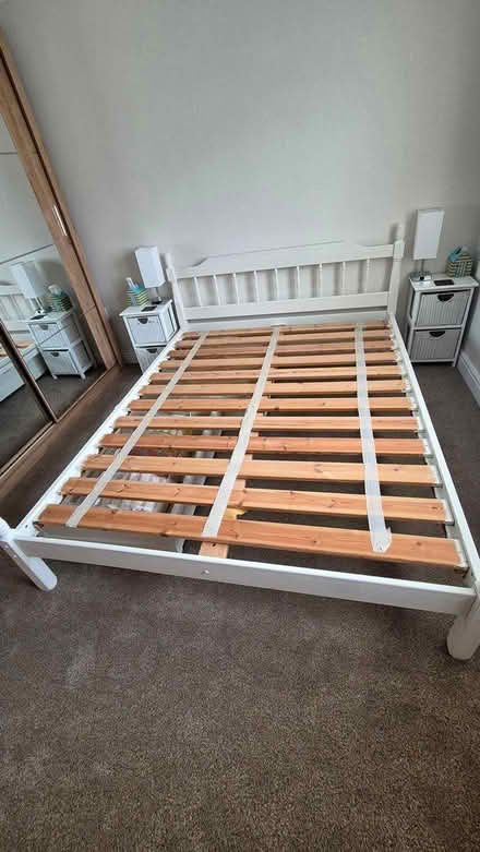 Photo of free King-size pine bed (Lymington SO41) #2