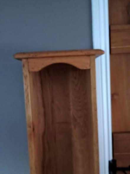 Photo of free Solid oak thin shelf unit / cd rack (Goostrey CW4) #3