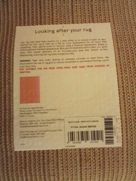 Photo of free Rug (Willesborough) #2