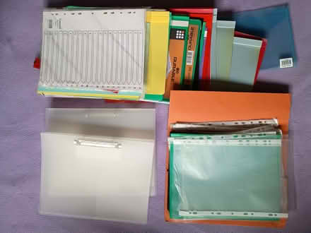 Photo of free Random set of A4 binders and associated stationery. (Upper Wolvercote OX2) #1