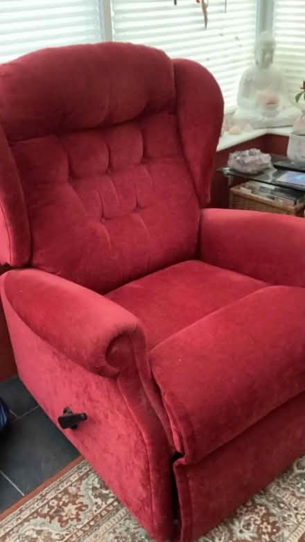 Photo of free Red velour manual recliner (Aylesford ME20) #1