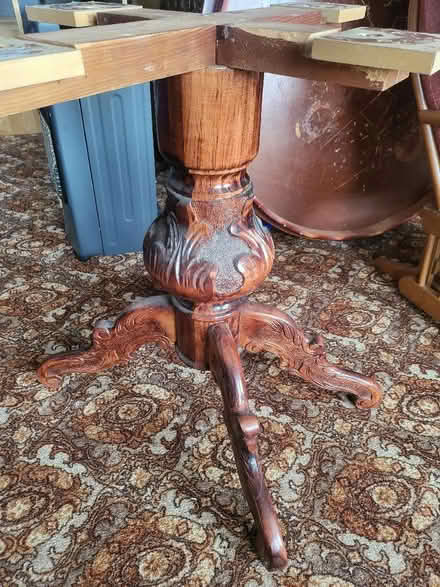 Photo of free Ornate inlaid table, seats 4 to 6 (Macduff AB44) #2