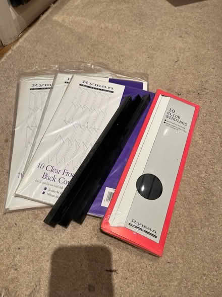 Photo of free Slide binding materials. (Pyrford GU22) #1