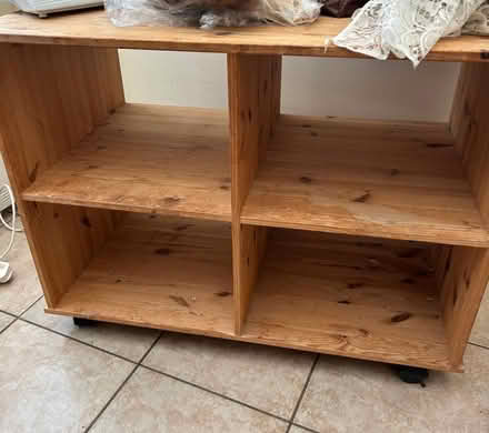Photo of free Cwpwrdd storio/ wooden storage on casters (Tregarth LL57) #1
