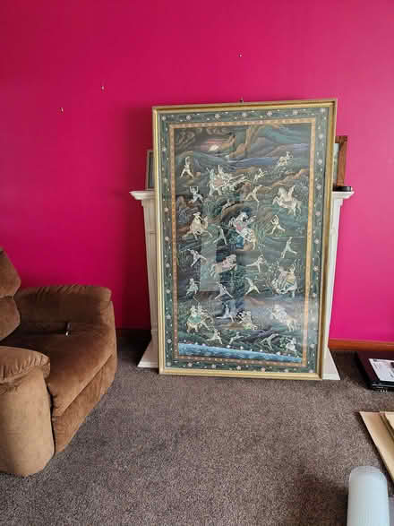 Photo of free Framed Indian cloth painting (Biggar ML12) #4