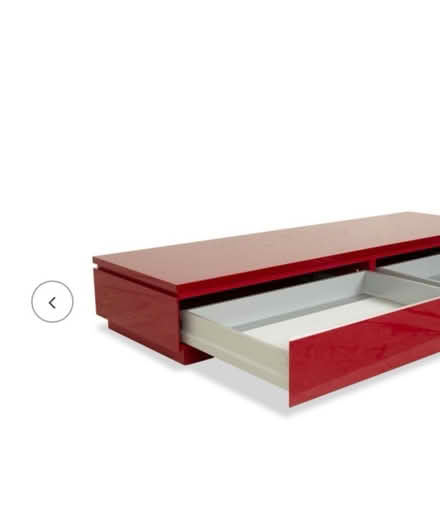 Photo of free Designer low red three drawe cabinet (Toxteth L3) #3