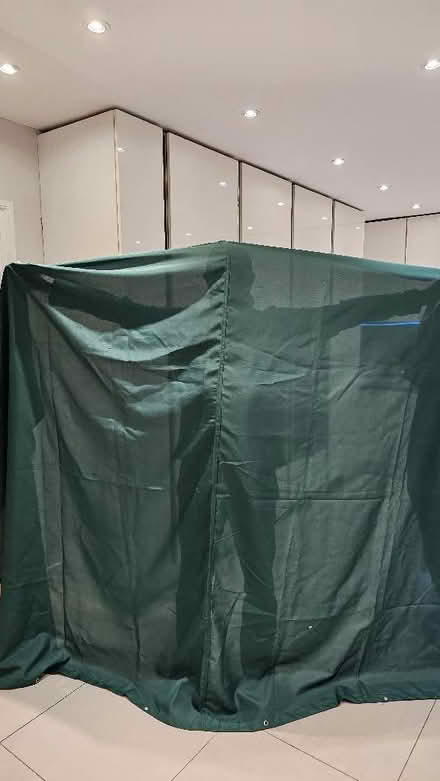 Photo of free Greenscreen sheet backdrop c. 7x7' (Townsend AL3) #1