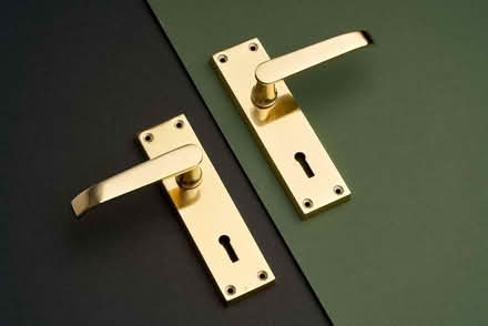 Photo of free A pair of Victorian long straight lever lock door handles (Woking GU21) #1