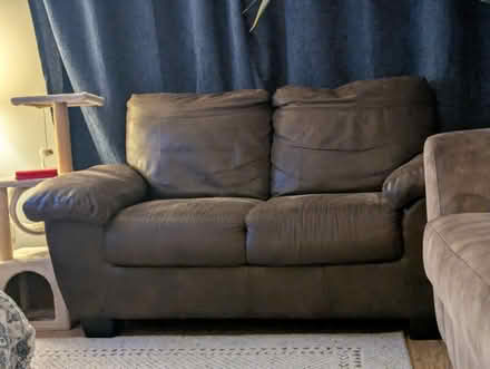 Photo of free Small leather (pleather?) sofa (Cm79fs) #1