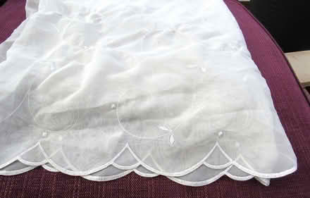 Photo of free Used Patterned White Net Curtain 154cm Across x 113cm Drop (Cullercoats NE30) #2