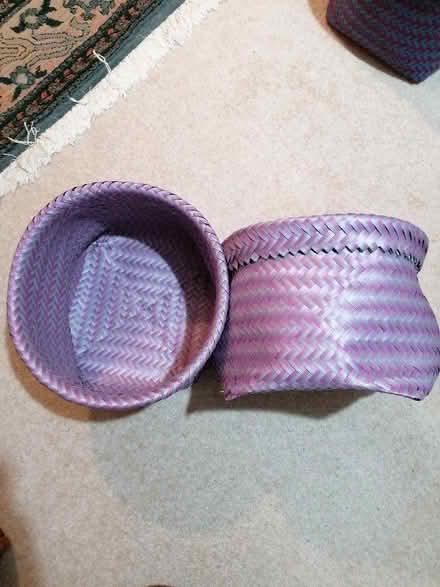 Photo of free Storage baskets pink/grey (Langney BN23) #1