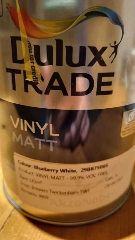Photo of free Pale blue matt emulsion paint (St Margarets TW1) #1