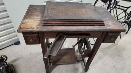Photo of free Sewing Machine Table - NO Machine (Danforth and Greenwood) #1