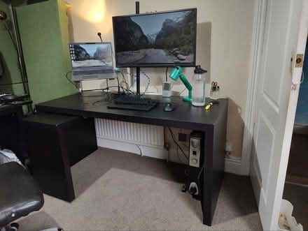 Photo of free Ikea Black Office Desk (S7 2DD) #1