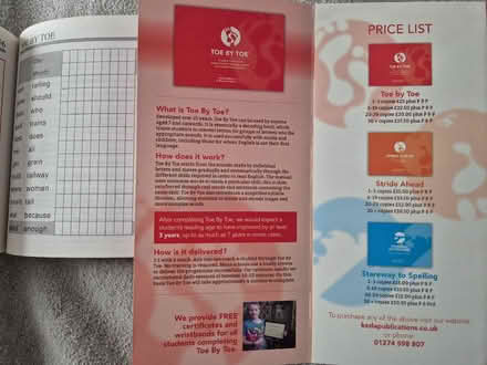 Photo of free Toe by Toe book, to improve reading skills (BT8) #2