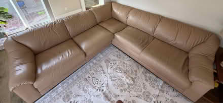 Photo of free Brown Leather Sectional Sofa (Los Gatos) #1