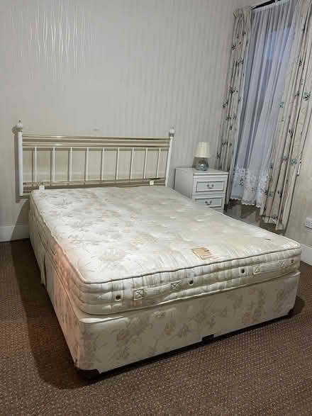 Photo of free King size divan with gold headboard (Manor Park E12) #1