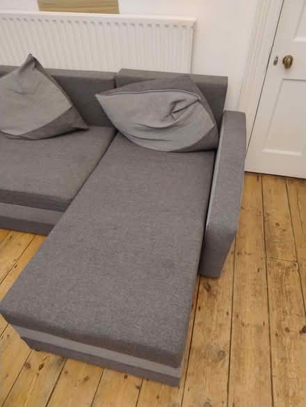 Photo of free Grey 3-seater sofabed with storage (Queen's Park BN2) #1