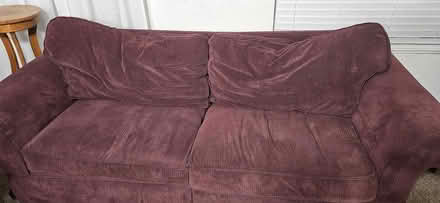 Photo of free Purple couch and ottoman (Del City) #1