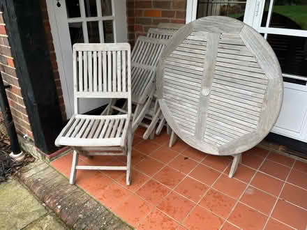Photo of free Teak Garden Table with 4 Chairs (Little Chalfont HP8) #1