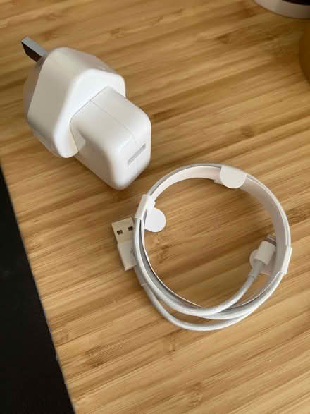 Photo of free Unused genuine Apple 12W charger and lightning cable (Bampton OX18) #1