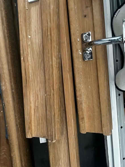 Photo of free oak hand rails with wall brackets (Holland Park W11) #1