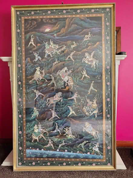 Photo of free Framed Indian cloth painting (Biggar ML12) #2