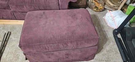 Photo of free Purple couch and ottoman (Del City) #2