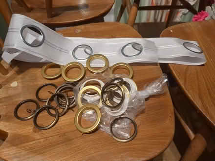 Photo of free Eyelet strip, eyelets and curtain rings (Shrub End CO3) #1
