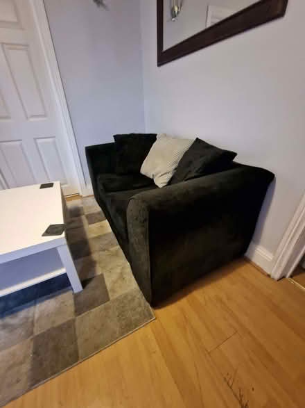 Photo of free Black Fabrick Two Seater Sofa (West Cliff BH2) #3