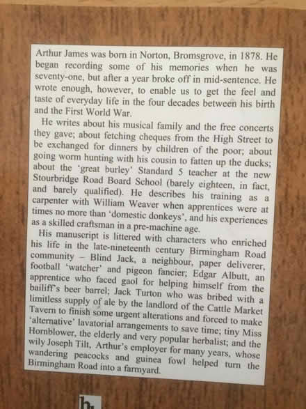 Photo of free A Bromsgrove Carpenter’s tale book (B62 near Blackheath) #2