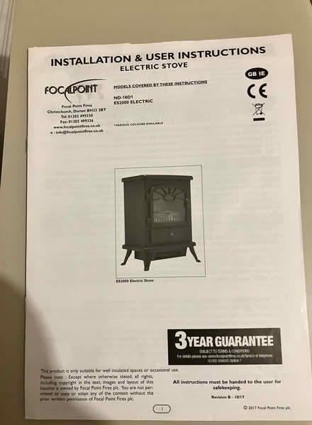 Photo of free Electric Stove Fan Heater (New Malden KT3) #3