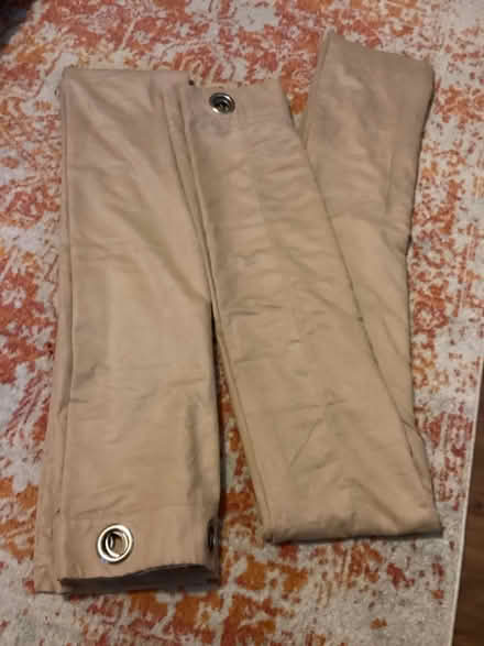 Photo of free Beige suede type long curtains (Bedfont TW14) #1