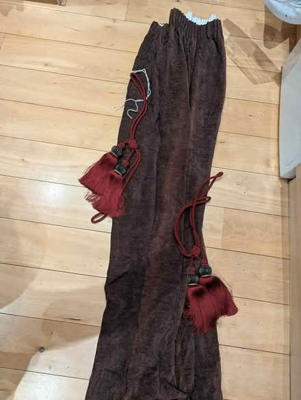 Photo of free 2 pairs of long brown/red curtains (Wimbledon Park (SW19)) #1