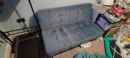 Photo of free Small Blue Sofa (Mansfield, Nottinghamshire) #1