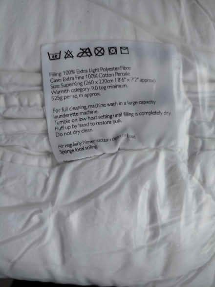 Photo of free Duvet Super king 9 tog New Malden (New Malden KT3) #2