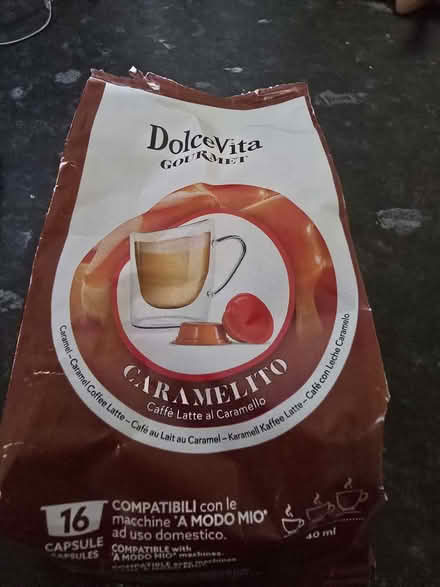 Photo of free Dolce Vita Caramel Cafe Latte pods for "A Modo Mio" machines (Flordon NR15) #1